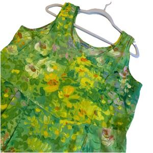 Jams World Watercolor Flowers Print  Dress Women's 2X Hawaiian Rayon‎ NWT